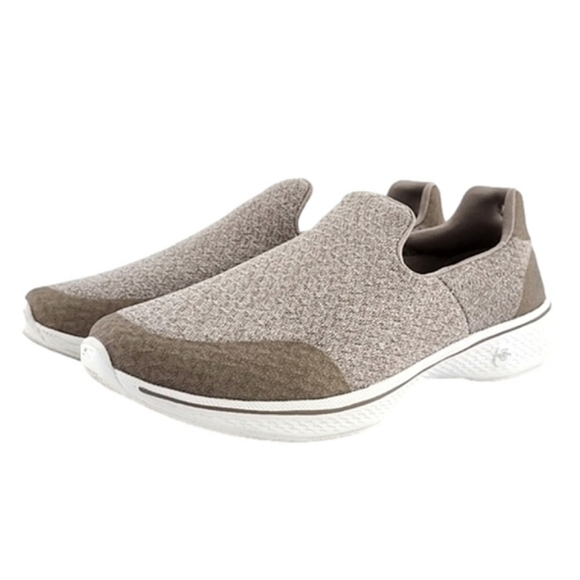 Skechers Performance Go Walk 4 Pursuit Walking Slip On Shoe Heathered Beige Sz 6 - Picture 5 of 16